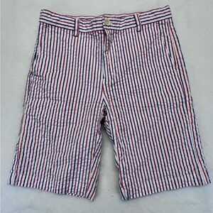 Vineyard‎ Vines Seersucker Boys Red, White, Blue Shorts Size 16